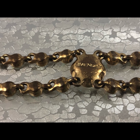 Givenchy gold tone AB crystal rhinestone bracelet - Picture 5 of 6